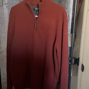Nordstrom Men's Zip Up Sweater in Rich Red